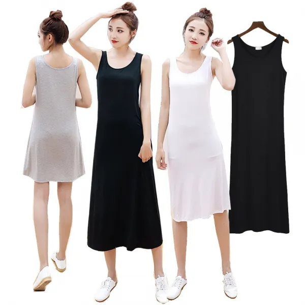 이너퀸 M~xl 숏 미들 롱 소프트 나시원피스