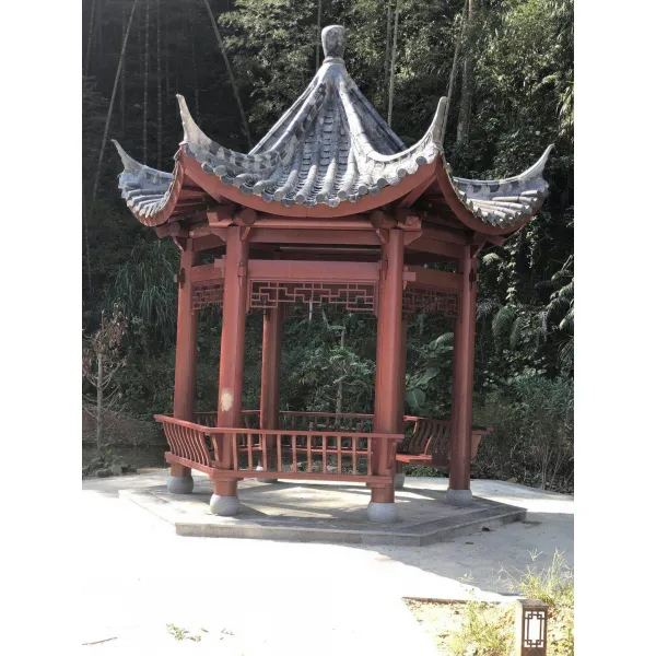 DIPYLON 야외정자 옥외 육각고건방부목 이층 사각 팔각 원목량정 별장 원장낭목옥 포도걸이, 육각 고건물은 우편을 공하지 않는다