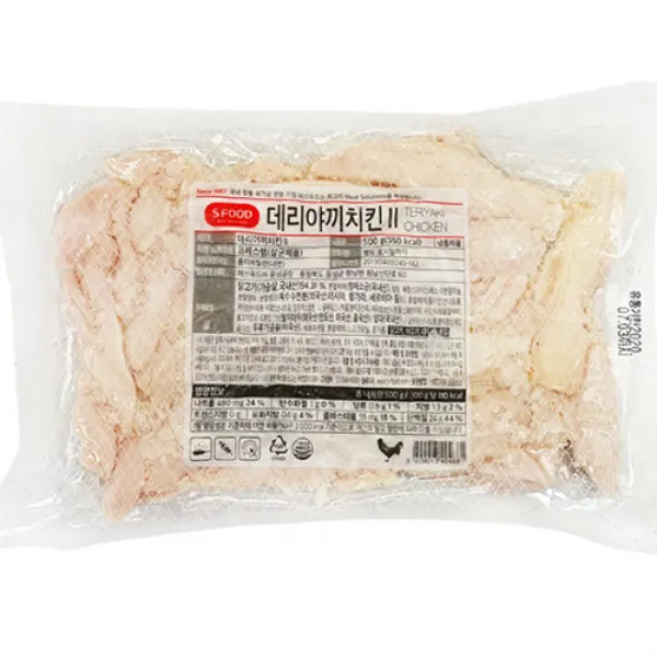 냉동 에쓰푸드 데리야끼치킨 슬라이스 Teriyaki Chicken 500g, 1개