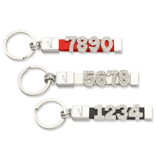하이네 스와로브스키 크리스탈 키홀더 01.크리스탈숫자 빨강줄 