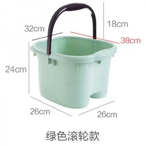 브라우니숍 Brownie Shop 본 적이 없다 종아리 가정용 비닐 플라스틱 씻는 대야 마사지 높고 깊은 그린 롤링 타입 족욕통 _당귀 /30 가방 기운을 보