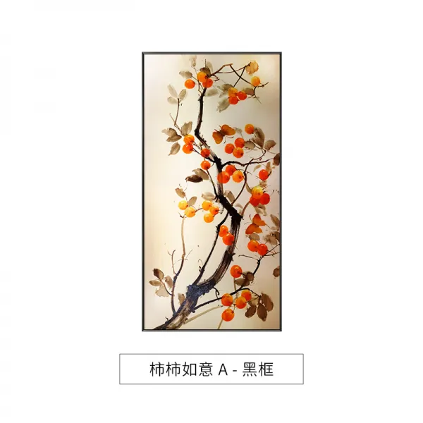 포가공 말 페인팅 매사 감화 만감 감여의 그림을 걸다 신비하고 환상적이다 현관 복도 통로 뮤럴 곶감이뜻대로되다a 블랙테배련예술가순수핸드페인팅（사용