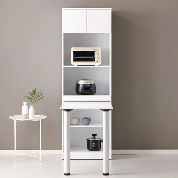 퍼니하우스 헤븐 1800 주방 부엌 수납 키큰 식탁렌지대 밥솥/렌지대, 화이트