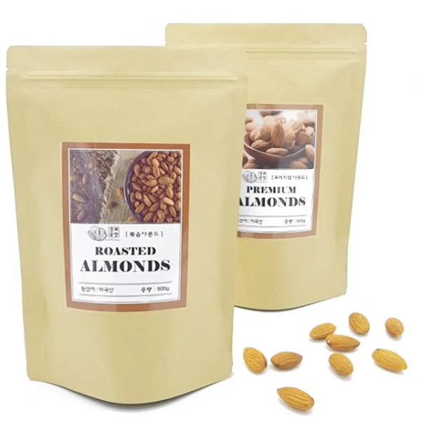  견과공장 2020년 햇아몬드 1kg 500g 오늘볶은아몬드 Np Extra No.1 프리미엄 오늘볶은아몬드 500g 2개