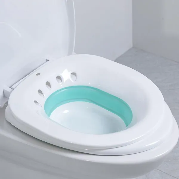 좌욕조 여성 계림 산후조리 임부 산모 세탁 엉덩이 면함 쪼그리고 앉다 남자 치질 케어 은밀한부위 세척대, 접이식 그린