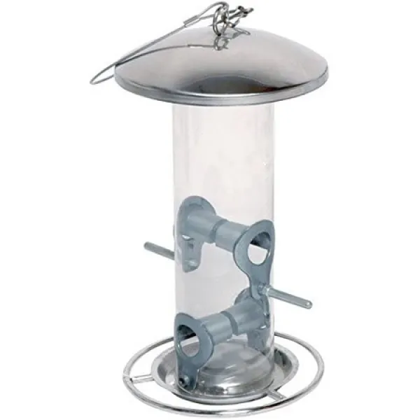 Dobar 10089 4 개의 먹이 판이있는 새 먹이통 들새 용 행잉 먹이통 14 X 14 X 26 Cm 금속 단색_one Size 단색 상세 설명 참조0