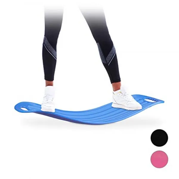 Relaxdays Twist Board 전신 트레이닝을위한 편리한 밸런스 보드 최대 150kg의 탄력적 인 XL 운동 보드 파란색 Rela