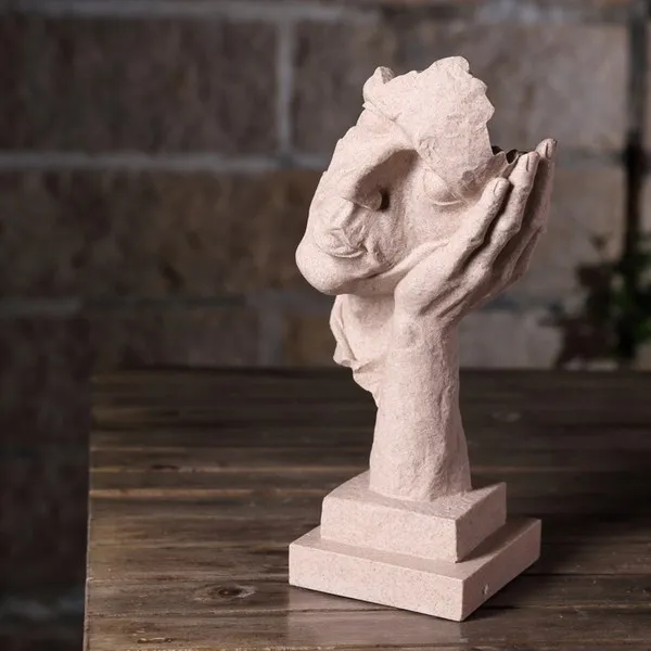 사무실 책상 방 인테리어 소품 조각상 청동 특이한 사암 청취자