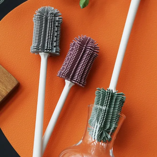 리빙에이지 파스텔 실리콘 텀블러 컵 병 세척솔 1개 핑크