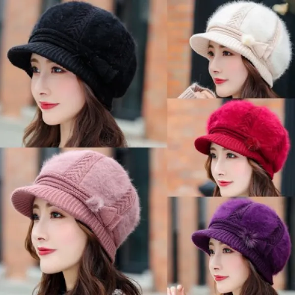 요니샵 캡 니트 모자 S1339 꽈배기앙고라 Yonishop 앙고라