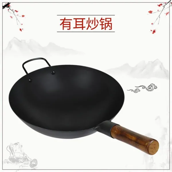 편수냄비 빅스틸 라지 경량 공예 매우얇은 뾰족한바닥 뚝배기 가스레인지 달라붙지않는 강력한화로 적합사용, 기본, T22-38CM업그레이드형(끓는점)귀있는 덮개없음-D