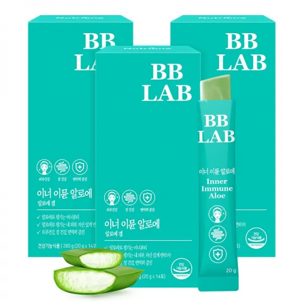 뉴트리원 먹는 면역 알로에 젤리 면역력 증진 피부건강 장건강 이너뷰티 건강기능식품 + 활력환 3box 14포
