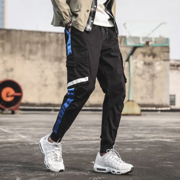 봄여름 남성복 일족용 인스넷 레드 배기핏 캐주얼 트레이닝바지 바지0107 