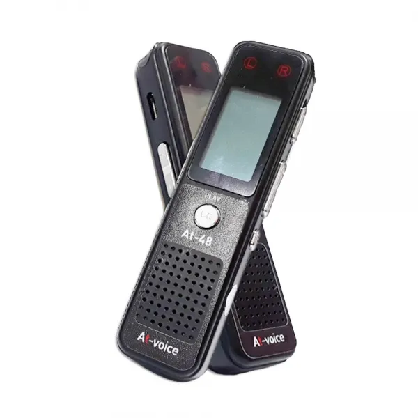 48시간 연속녹음기 고음질 미니강의녹음 학습녹음 대화녹음 증거녹취기 AT-48(8GB), 블랙, AT-48 블랙