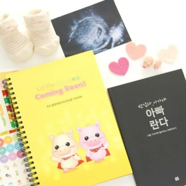 [텐바이텐] 엄마아빠가 함께 들려주는 아기히어로 태교일기 SET(초음파앨범), 기본문구,DEAR MOMENT자석보관함, 옵션선택