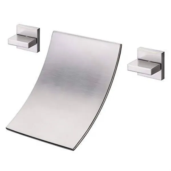 Sumerain 월마운트 욕조 필러 솔질 된 니켈 폭포 욕조 수도꼭지 높은 유, 상세내용참조