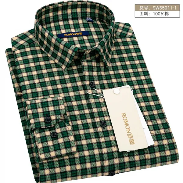 Feb.08 292번 청창라몽 쭈리 셔츠 남 긴팔 춘추 중노년 순면 모 캐주얼 체크 아빠룩 셔츠z