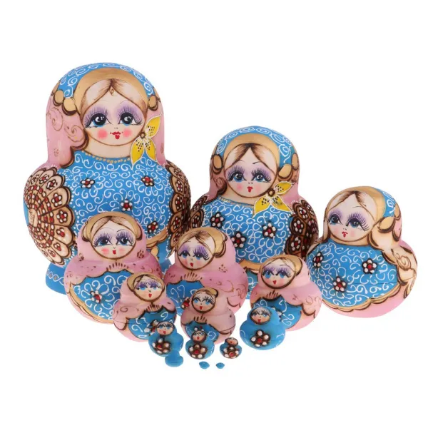 STK15 조각 나무 러시아어 중첩 인형 babushka matryoshka 장난감