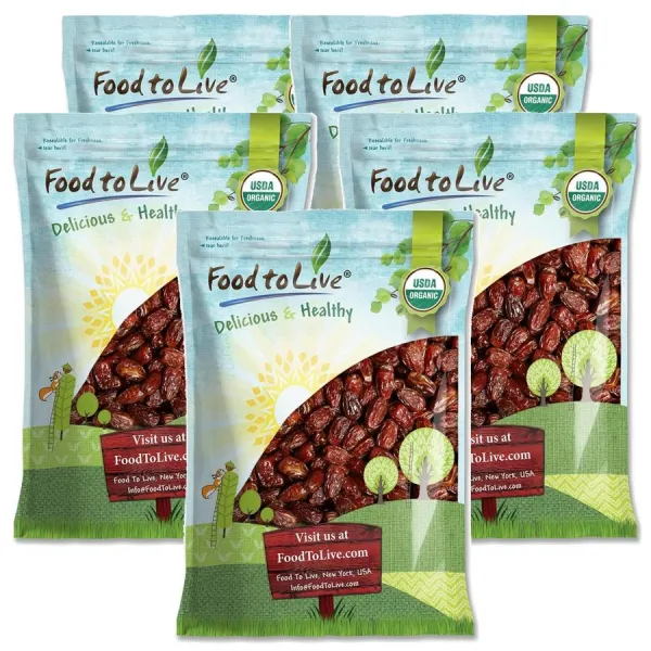 푸드 투 리브 건조 말린 과일 자연 유래 성분 메드줄 데이트 로우 비건 서트푸드 2.2kg ５개　 개당 90 200원 코드975p 