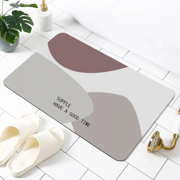 모란디 규조 진흙 쿠션 가벼운 욕실 화장실 입구 발판 흡수 미끄럼 방지 쿠션 고무 바닥 쿠션, 39*60CM, 침착하다