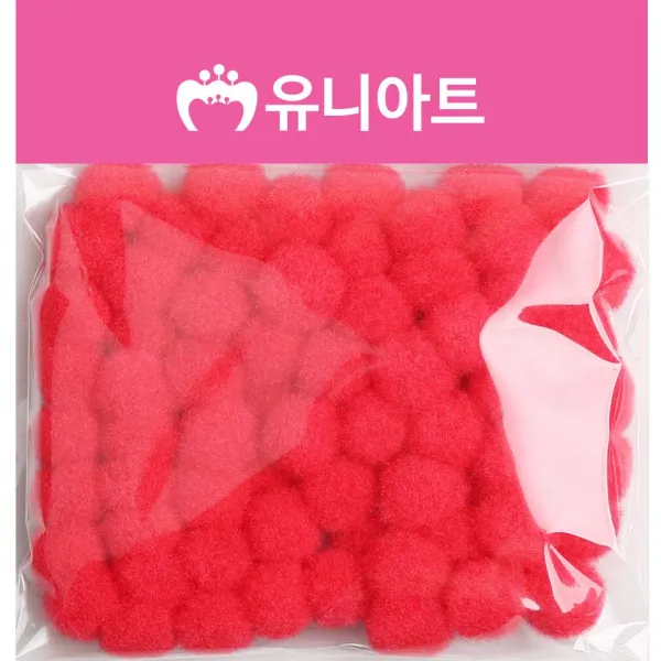 1000퐁퐁 15mm 빨강 - (뿅뿅이/솜방울/칼라솜/밤송이/만들기재료/언어/학습완구/매트/완구/육아/출산추천)