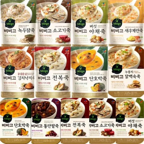 hj마켓 CJ 비비고 죽 13종(450gx7+280gx6) 1세트, 1개