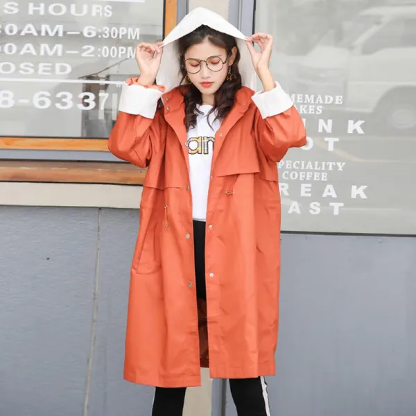 빅피플 트렌치코트 가을 캐주얼 루즈핏 코트 여성 F08