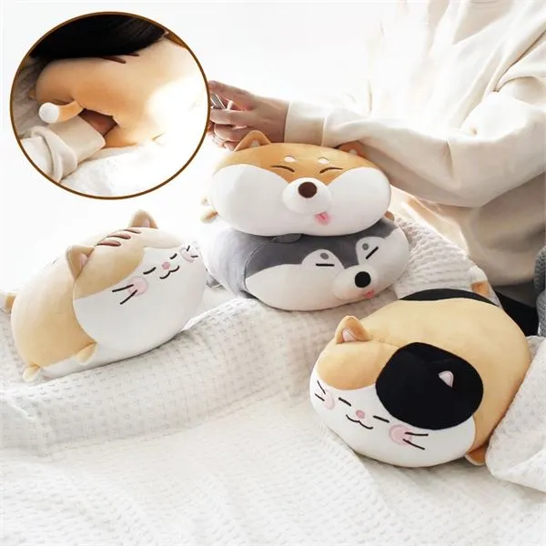 모찌타운 뚠뚠 손넣는 책상 낮잠베개 쿠션 해당없음 옵션/까망