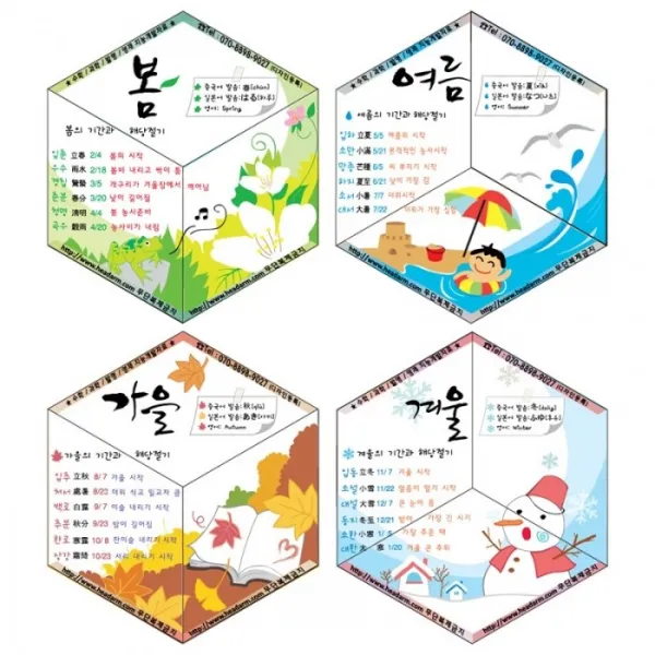 칼레이도사이클 한국의 4계절과 24절기의 계절별 특징(10인용)