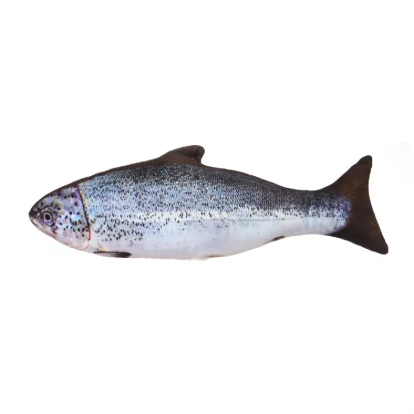 희 멋있다 반려동물 장난감 우스개 끈 지퍼 교체 가능 고양이 민트 시뮬레이션 연어 30cm, 1