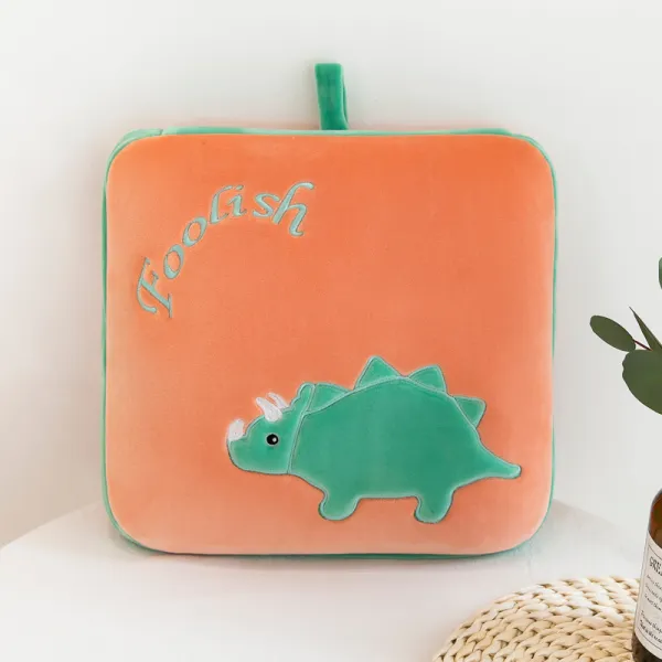 제조업자 대박 크리에이티브 삼각 용 시리즈 털북숭이 인형 피겨 공룡 목베개 에어컨 이불집 선물 삼각 용에어컨 오렌지 색 115cm145cm