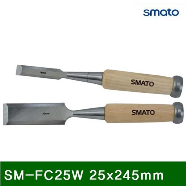 목공용끌 나무핸들 Sm Fc25w 25x245mm 1ea 브라운