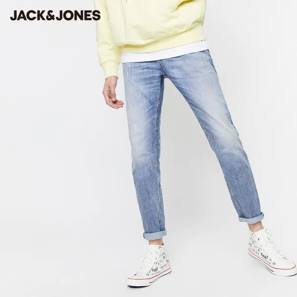 긴바지 JACKJONES 잭 존스다 겨울 가을 남자 피부 친화 면 트렌드 멋지다 슬림 데님 1624036651