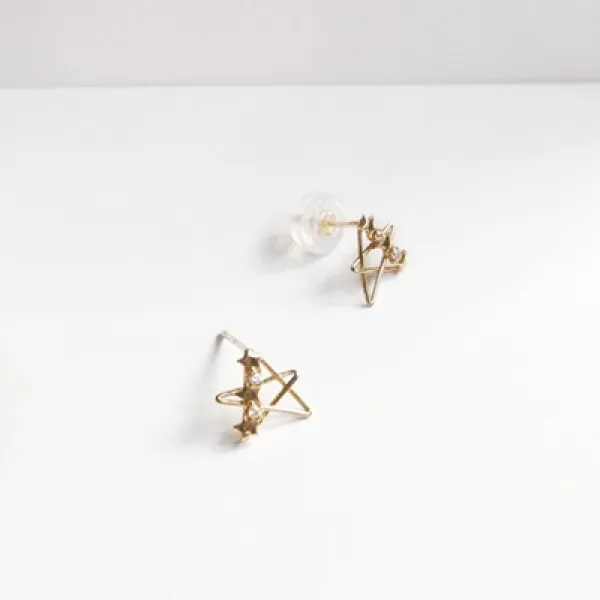 [녹다] 14k gold winter star earring