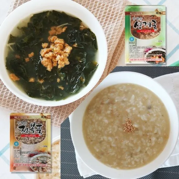제주 부향순 성게국 & 전복죽 4팩, 상세설명 참조, 03_성게국 200g 2팩 + 전복죽 300g 2팩