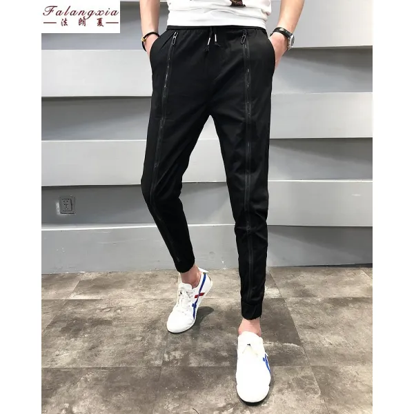 스판카고바지 남자9부바지 남자여름바지 남성옷 긴바지 바지 남성 체형커버 조거 트렌드 와이드 슬림핏 스포츠 F42332575