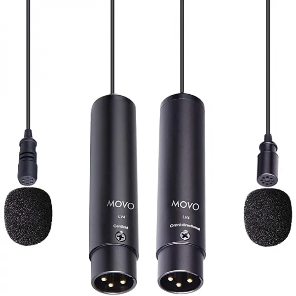 전방향성 및 심박수 XLR 라펠 믹스를 이용한 LV4 XLR 라발리에 마이크로폰 인터뷰 키트, 상세페이지 참조