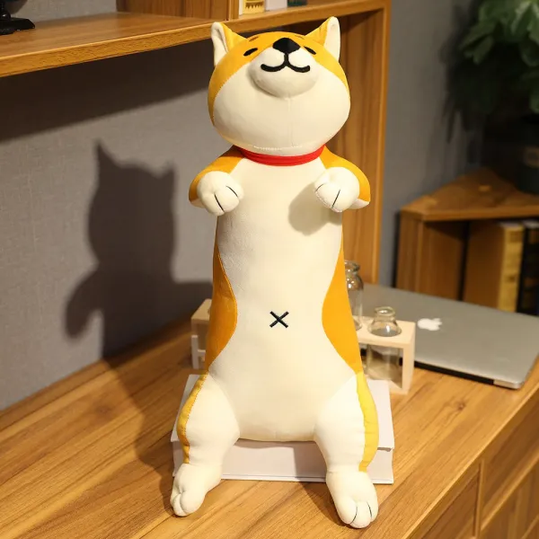 시바견인형 큰 인형 귀여운 안고자는베개 수면 침대 슈퍼 부드러움 생일선물, 똥개 + 1.2 미터cm
