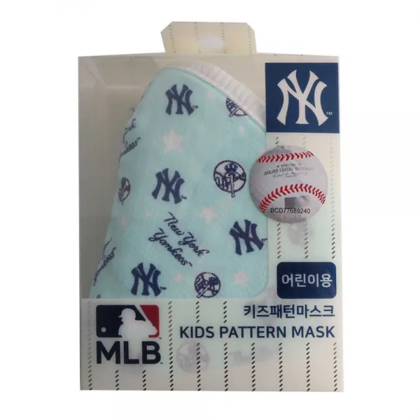 Mlb Ny 어린이용 블루 키즈패턴마스크 2개