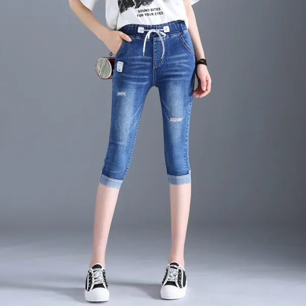 머머다 여성 7부 청바지 데님 슬림 팬츠 여름 스키니 02 Chx02 569599731783_9gtj