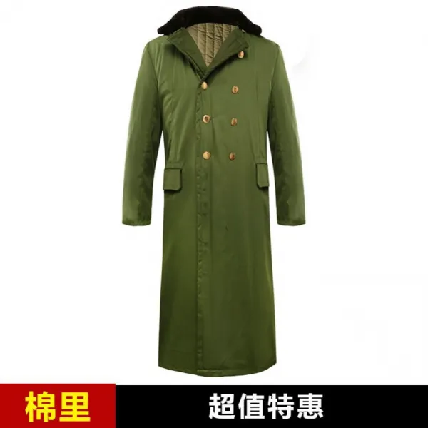 　 인기있는 큰 옷 중간 길이의 밀리터리 코트 활동적인 따뜻함 서리와 추위 필드 콜드 코튼 야상-32574