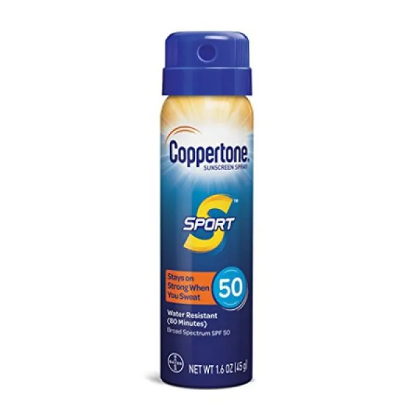 Coppertone 코퍼톤 스포츠 연속 자외선 차단 스프레이 50(1.6 온스 이동 크기) (크기는 다를 수 있음) P, 상세 설명 참조0, 상세 설명 참조0