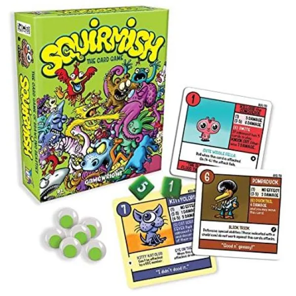 Gamewright Squirmish - 말다툼 괴수의 카드 게임 999999365092, One Color