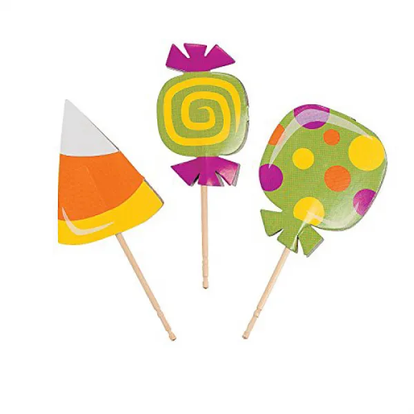 Halloween Trick or Treat Food and Cupcake Picks - 25 pcs 할로윈 간계 또는 cure 음식과 컵 케이크 추천 - 25 개, 1