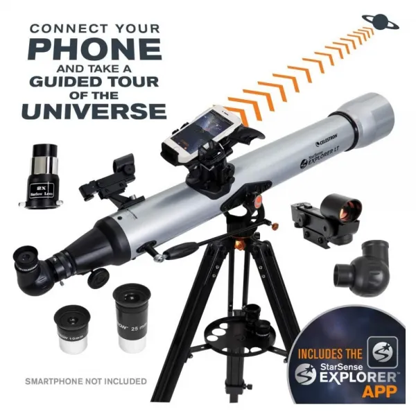 셀레스트론 22451 StarSense Explorer LT 80AZ 천체 굴절 망원경 80 mm 스마트폰 어플 호환