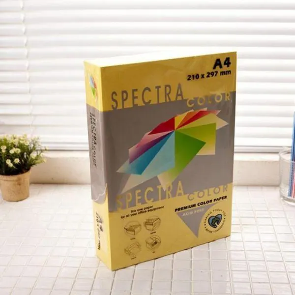 AQD802114500매입 병아리색/노랑색 스펙트라 색지 칼라용지 A4 사무용품 문구 컬러복사지 A4용지