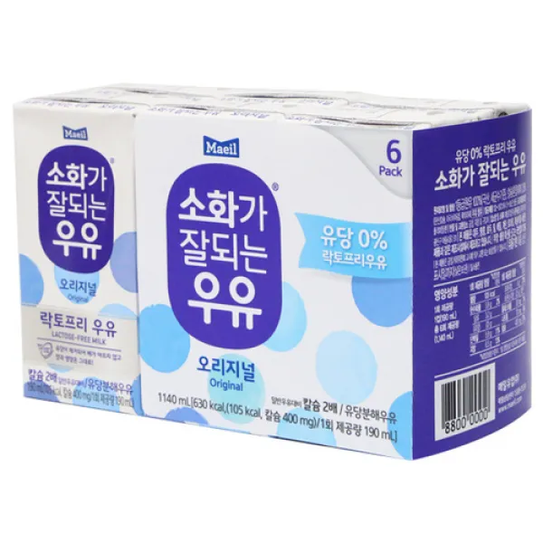 매일 소화가 잘되는 우유 190ml 6팩