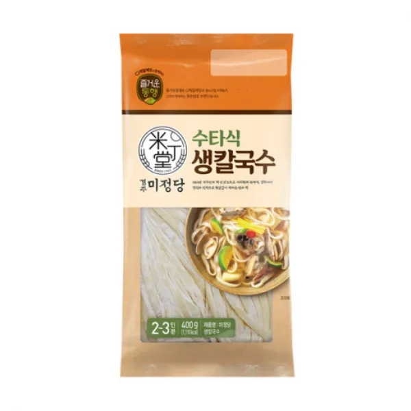 즐거운동행 미정당 수타식생칼국수 400g, 1개