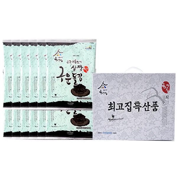 최고집 기름소금없이 살짝 구운돌김 7매 12봉 박스 