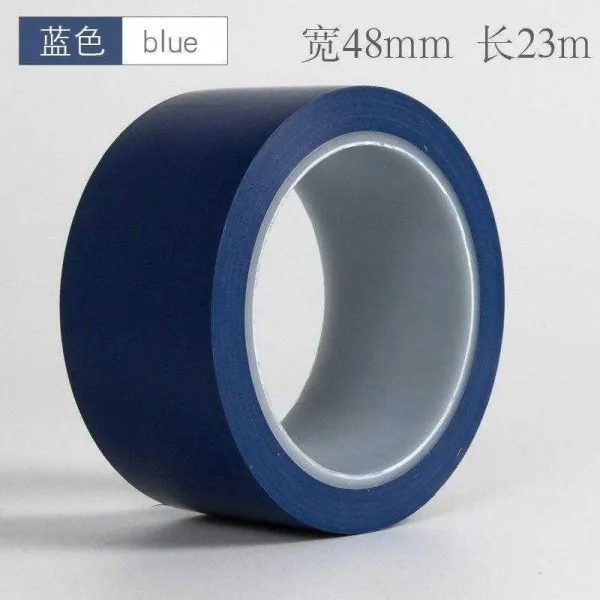 경고 Pvc 블랙 엘로우 횡단 보도 경계함 랜드마크 땅에 붙이다 판 바닥이 플래그 컬러 선을 긋다 블루 와이드 48mm *롱 23m